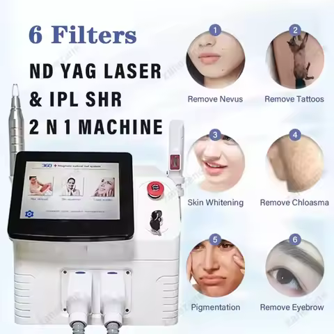 Professional 2 in 1 DPL Hair Remo Machine Picosecond 1064nm 1320nm 755nm 532nm Machine DPL Picosecon