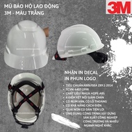 Work helmet, white 3M helmet, convenient adjustment knob