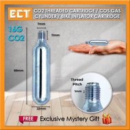 CO2 Threaded Cartridge / CO2 Gas Cylinder / Bike Inflator Cartridge (16 Gram)