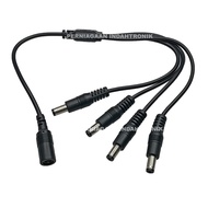 1 DC Female Socket to 4 DC Male Plug 5.5x2.1mm 4 Port DC Power Adaptor 4 in 1 Splitter Cable - 35cm
