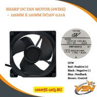 SJ286 / SJ326 / SJ366 MOTOR KIPAS PETI SEJUK SHARP REFRIGERATOR FAN MOTOR (4WIRE) DC15V 0.21A 12537J