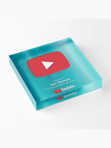 Youtube play Button Award Plaque with the Creator for your youtube Channel *Please contact me first 