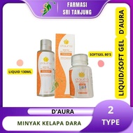 {100% ORIGINAL} D'AURA MINYAK KELAPA DARA VCO SOFTGEL 80'S /LIQUID 130ML