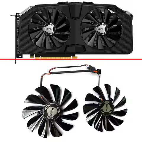 NEW Cooling Fan 95mm 4pin FDC10U12S9-C CF1010U12S For XFX Radeon RX 5600 5700 XT RAW II Graphic vide