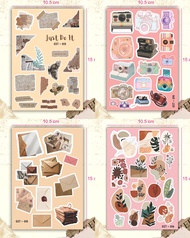 Sticker Vintage Scrapbook / Sticker Tumblr Aesthetic Waterproof / Sticker pack Aesthetic