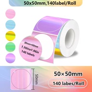 140Pcs 50x50mm Self-Adhesive Thermal Adhesive Sticker Label Roll Compatible with Phomemo M110 M220 M