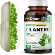BIO KRAUTER® Cilantro for Detox Cleanse - Vegan Cilantro Capsules (Coriander Leaf Powder) 800 mg per
