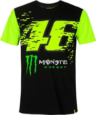 Valentino Rossi Man Short alentino Rossi T-Shirt Monster Energy 46 L,Black, L