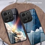 Phone case Moto G86 Power Couple Starry Moon Mirror Glass Protector Meteor Start Back Cover Motorola