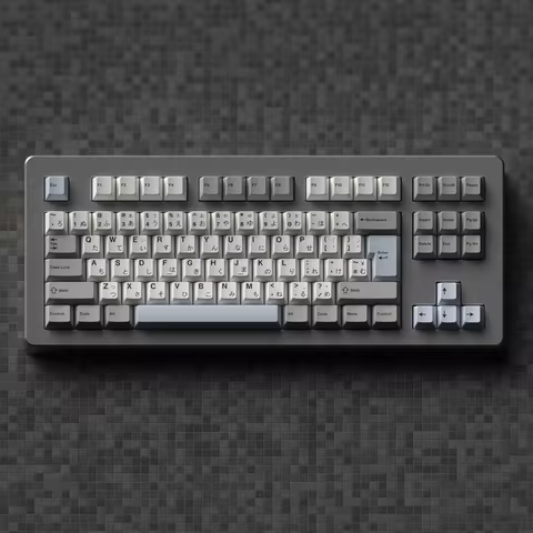 JKDK Grey White Cherry Profile MX Keycap Set PBT Dye Subbed for Mechanical Keyboard MX Switch Univer