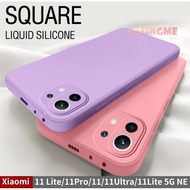 Square Liquid Silicone Casing For Xiaomi Mi 11Lite 11Pro 11 Lite 5G NE Pro 4G Mi11Pro Mi11Lite Mi11 Mi11Ultra Pro Lite Ultra 4G 5G Shockproof Phone Case Anti-fall Protective Soft Cover