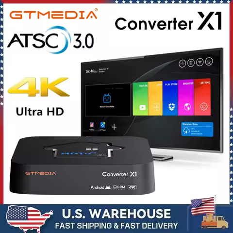 GTMEDIA HDTV Converter X1 4K HDR TV BOX Decoder Support ATSC 3.0 DVR Recording With Dual Band Wifi A
