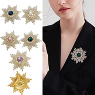 Brooch Wanita Sunflower Corsage Pin dengan Crystals 3D  Alloy Rose Gold / Silver  Untuk Blazer, Shaw