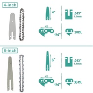 INT- 4/6 Inch Chain Guide Electric Chainsaw Chain Accessories for Cordless Mini 4/6 Inch Chainsaw Parts f
