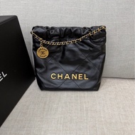 香奈兒 Chanel 22bag mini 黑金