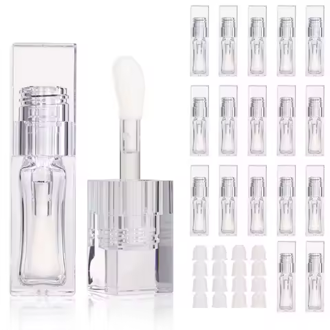 6ml Empty Lipgloss Tubes Transparent Square Round Big Brush Containers Wholesale Concealer Bottle Bu
