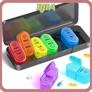 ✿BJA✿ Medicine Box, Moisture-proof 7 Days Am & Pm Pill Organizer,  Medicine Organizer 2 Times a Day 