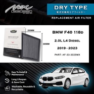 BMW F40 118d 2.0L L4 Diesel 2019 to 2023 33-3025MX Max Racing Exhaust Performance Drop-in Dry Type A