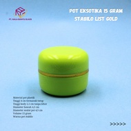 HIJAU STABILO 15g cream pot 15g pp pot/ 15g exotic pot/ Highlighter Green