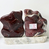 Lucky natural feng shui stone Height 40, weight 25kg, Clear shaped calcite stone (bum wing shape)