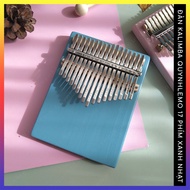 Đàn kalimba 17 phím QUYNHLEMO màu xanh nhạt hình chữ nhật tặng kèm búa chỉnh âm
