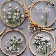 SHUFA Embroidery Sets Sewing accessories Dandelion DIY Plants Yarn Embroidery