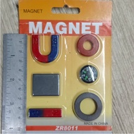 U magnet, round magnet, square magnet and compass magnet
