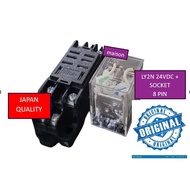 Original Japanese Ly2N 24Vdc Relay + Socket Ly2N 24V 8 Pin/ Ready