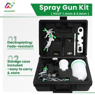 Nasedal HVLP Air Gravity Spray Gun Sets 2-Spray Paint Guns 0.8mm 125ml 1.4mm 600ml Auto Paint Spraye