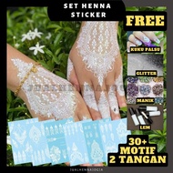 HENNA STICKER SIMPLE MOTIF limited edition henna sticker wedding sticker wedding print white gems he