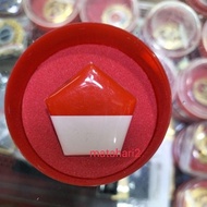 MERAH PUTIH N56f red and white flag pin faceted safety pin C88