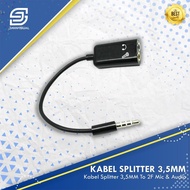 [JaVis] 3.5MM TO 3.5MM MIC AND AUDIO SPLITTER ADAPTER CABLE