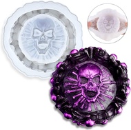 Resin Mold, Silicone Ashtray Mold Halloween Skull DIY Craft Gift Epoxy Resin Casting Molds Keletons Jewelry Storage Mould for Pa