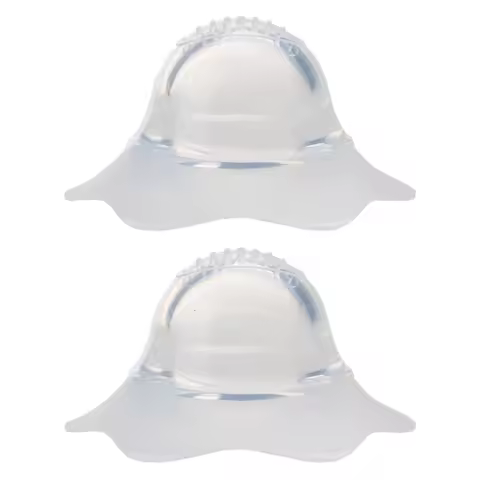 M76C 2Pcs/Pair for Nano Silver Silicone Nipple Corrector Petal-Shaped Extractor Wearable Invaginatio