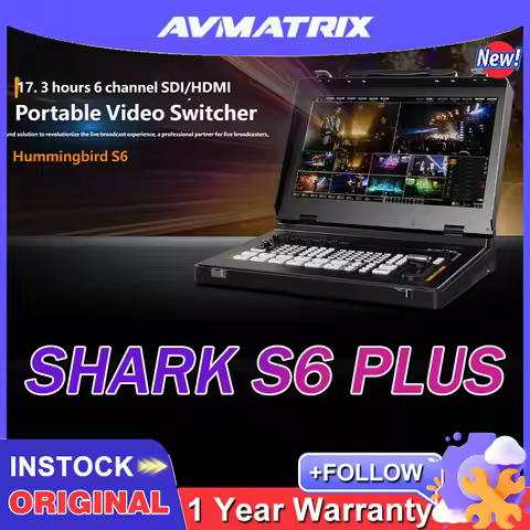 AVMATRIX SHARK S6 PLUS 17.3 6-Channel Portable Video Switcher SDI/HDMI-compatib for Professional Liv