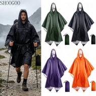 SHOOGOO Outdoor Raincoat, Portable Waterproof Hooded Sleeve Rain Poncho,  3 In 1 Multicolors Motorcy