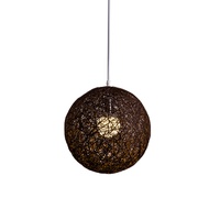 Bamboo, Rattan And Ball Chandelier Individual Creativity Spherical Rattan Nest Lampshade