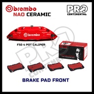 BREMBO NAO FRONT CERAMIC BRAKE PAD FOR F50 4 POT CALIPER KIT