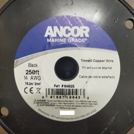 Ancor 104025 Marine Grade Tinned Copper Wire, 14AWG (2mm²), Black - 50ft