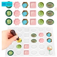 MW Silicone Wax Seal Mat, Silicone 279*206*7mm Wax Seal Mold, Silicone Craft Mat  30-Cavity Wax Seal