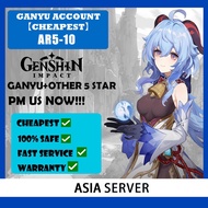 Genshin Impact Account ganyu Account +（qiqi）（dliuc）（keqing）(mona)(jean)AR10