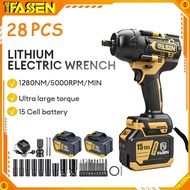 IFASEN 1280nm High Torque Brushless Cordless 3 in 1 Impact Wrench Driver Drill Electric Impact Wrenc