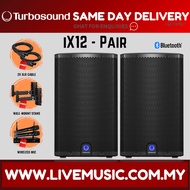 Turbosound iX12 2-Way 12" Powered Loudspeaker w/Wireless Mic, Speaker Stand And Cable - Each/Pair ( 