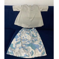 PRELOVED RAYA BAJU KURUNG KANAK-KANAK GREY/KELABU