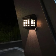 1pc Solar Outdoor Wall Lamp Garden Lamp Retro Solar pagar lampu hiasan lampu dinding Halloween kesyukuran krismas tersedia