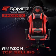 GTGAMEZ Gaming Chair GMZ-GC-YG-725 Racing Video Game Chair with Ergonomic Backrest and Seat Height Adjustment and Pillow