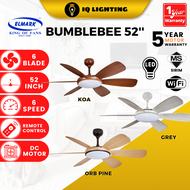 IQ ELMARK Bumble Bee II 52'' Ceiling Fan With 3C 36W Led Light | elmark ceiling fan | elmark ceiling fan remote control | elmark fan remote control