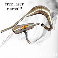 YAMAHA DT100 OVAL FMF RACING EXHAUST 100 STAINLESS STEEL FREE LASER NAME