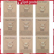 WIN 2Pcs Exquisite Angel Number Necklace Unique Chokers Chain Jewelry 111 222 333 444 777 Necklace N