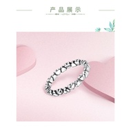 Classic Love Ring s925 Sterling Silver Ring Heart-Shaped Retro s925 Sterling Silver Ring Simple
